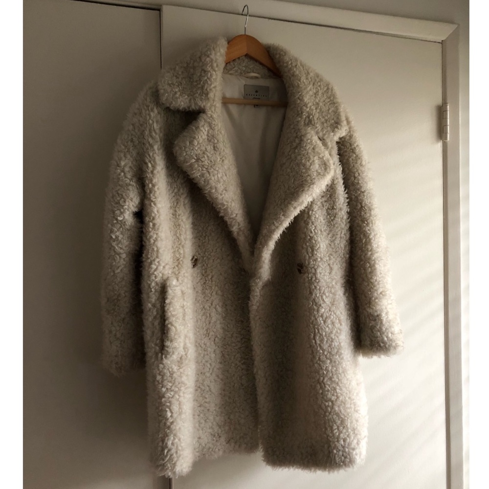 Beige Fur Shearling Coat